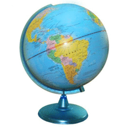 GLOBO TERRAQUEO 32 CM (BASE PLASTICO)