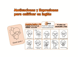 SELLOS DIDACTICOS MOTIVACIONES ANGELES ESPAÑOL X 5