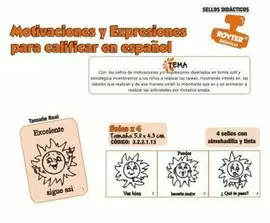 SELLOS DIDACTICOS MOTIVACIONES SOLES X 4