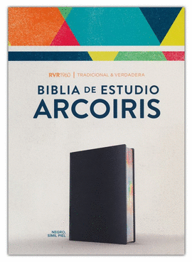 RVR 1960 BIBLIA DE ESTUDIO ARCOIRIS, NEGRO IMITACIÓN PIEL