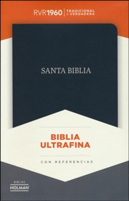 BIBLIA ULTRAFINA RVR 1960, PIEL FAB. NEGRA