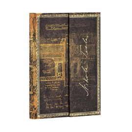 LIBRETA MANUSCRITOS EMBELLECIDOS TESLA BOCETO DE UNA TURBINA MINI CON LÍNEAS