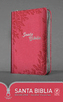 SANTA BIBLIA NTV, EDICIÓN ZÍPER, FLORES ROSA (SENTIPIEL)