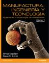 MANUFACTURA, INGENIERÍA Y TECNOLOGÍA VOL. 1, 7ª ED. KALPAKJIAN