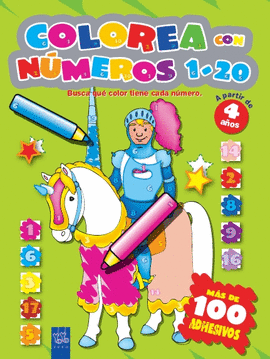 COLOREA CON NUMEROS 1-10 AMARILLO