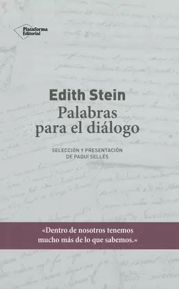 EDITH STEIN. PALABRAS PARA EL DIÁLOGO