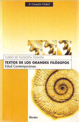 TEXTOS DE LOS GRANDES FILOSOFOS. EDAD CONTEMPORANEA