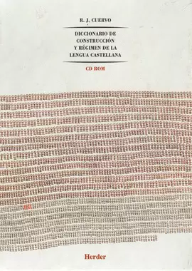 DICCIONARIO DE CONSTRUCCION (8 TOMOS) (+ CD) Y REGIMEN DE LA LENGUA CASTELLANA