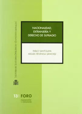 NACIONALIDAD EXTRANJERIA Y DERECHO DE SUFRAGIO