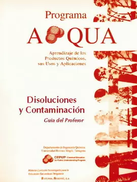 DISOLUCIONES Y CONTAMINACIÓN. GUÍA DEL PROFESOR.   1991