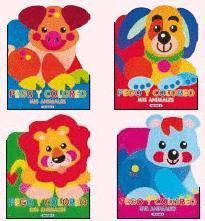 PEGO Y COLOREO MIS ANIMALES - AZUL -D-