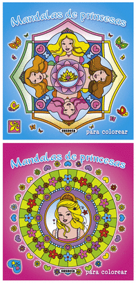MANDALAS DE PRINCESAS PARA COLOREAR -AZUL-