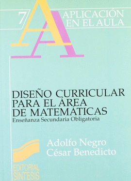 DISEÑO CURRICULAR PARA EL ÁREA DE MATEMÁTICAS