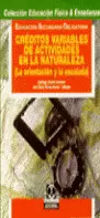 CRÉDITOS VARIABLES DE ACTIVIDADES EN LA NATURALEZA.