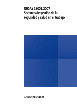 OHSAS 18001:2007 SISTEMAS DE GESTION DE LA SEGURIDAD Y SALUD EN EL TRABAJO