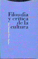 FILOSOFIA Y CRITICA DE LA CULTURA