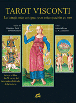 TAROT VISCONTI,LA BARAJA MAS ANTIGUA,CON ESTAMPACION EN ORO