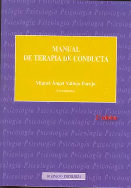 MANUAL DE TERAPIA (TOMO I) DE CONDUCTA