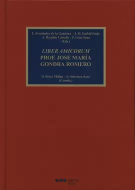 LIBER AMICORUM PROF. JOSE MARIA GONDRA ROMERO