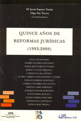 QUINCE AÑOS DE REFORMAS JURIDICAS (1993-2008)