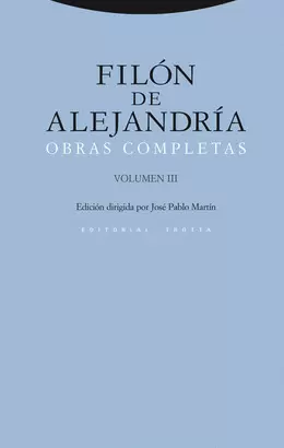 FILON DE ALEJANDRIA VOL.III OBRAS COMPLETAS