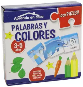 APRENDO EN CASA LAS PALABRAS Y LOS COLORES PUZLES EDUCATIVOS (3-5 AÑOS)