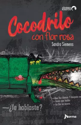 COCODRILO CON FLOR ROSA