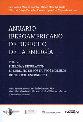 ANUARIO IBEROAMERICANO DE DERECHO DE LA ENERGÍA. VOL.VI. ENERGÍA Y REGULACIÓN. EL DERECHO DE LOS NUEVOS MODELOS DE NEGOCIO ENERGÉTICO