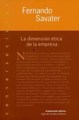 LA DIMENSION ETICA DE LA EMPRESA
