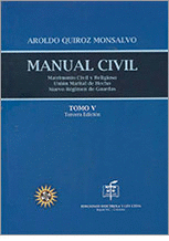 MANUAL CIVIL (TOMO V) 3ª EDI