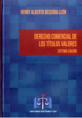 DERECHO COMERCIAL DE LOS TITULOS VALORES 7ED