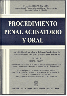 PROCEDIMIENTO PENAL ACUSATORIO Y ORAL