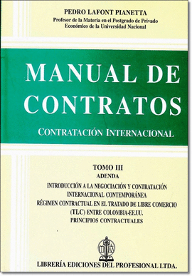MANUAL DE CONTRATOS. CONTRATACIÓN INTERNACIONAL