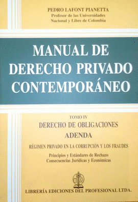 MANUAL DE DERECHO PRIVADO CONTEMPORANERO T.IV