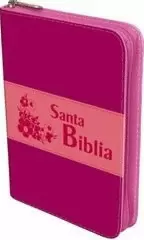SANTA BIBLIA ROSADA CON CIERRE REINA VALERA 1960