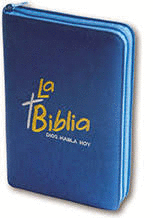 LA BIBLIA DIOS HABLA HOY - TELA / COLOR AZUL / CIERRE