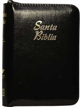 SANTA BIBLIA - COLOR NEGRO CON DORADO / CIERRE