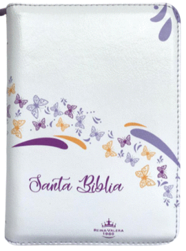 SANTA BIBLIA-REINA VALERA 1960 COLOR BLANCO MARIPOSAS