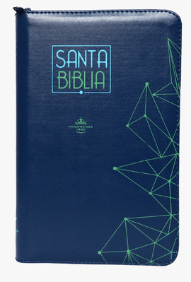 SANTA BIBLIA REINA VALERA 1960 AZUL LINEAS CANTO AZUL