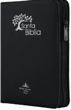 BIBLIA REINA VALERA 1960 CHICA LETRA MEDIANA VINIL NEGRO ÁRBOL