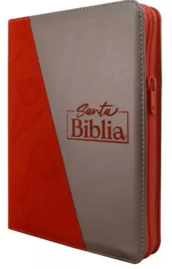 BIBLIA REINA VALERA 1960 GRANDE LETRA GRANDE IMITACIÓN PIEL NARANJA CHAMPAGNE
