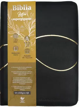 SANTA BIBLIA REINA VALERA 1960 LETRA GRANDE COLOR NEGRO CON AYUDAS DIGITALES