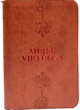 BIBLIA MUJER VIRTUOSA COLOR NARANJA CANTO PLATEADO
