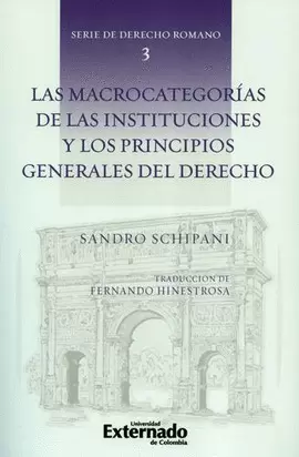 LAS MACROCATEGORÍAS DE LAS INSTITUCIONES Y LOS PRINCIPIOS GENERALES DEL DERECHO