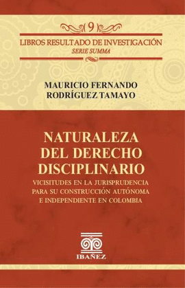 NATURALEZA DEL DERECHO DISCIPLINARIO