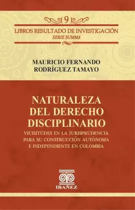 NATURALEZA DEL DERECHO DISCIPLINARIO