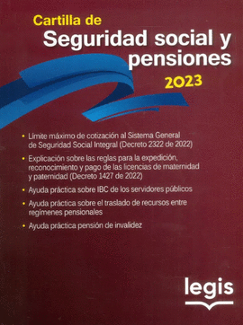 COMPRA EL LIBRO CARTILLA SEGURIDAD SOCIAL Y PENSIONES 2023