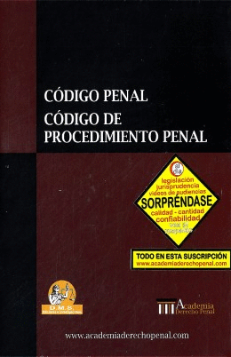 CODIGO PENAL, CODIGO DE PRECEDIMIENTO PENAL