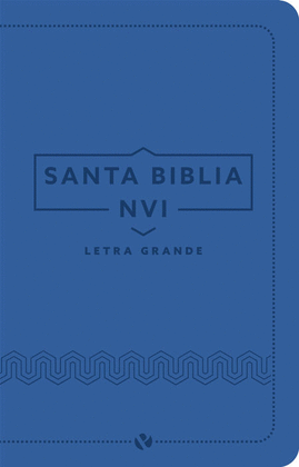 BIBLIA CUERO ITALIANO AZUL