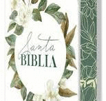 SANTA BIBLIA BLANCA FLORES VERDES